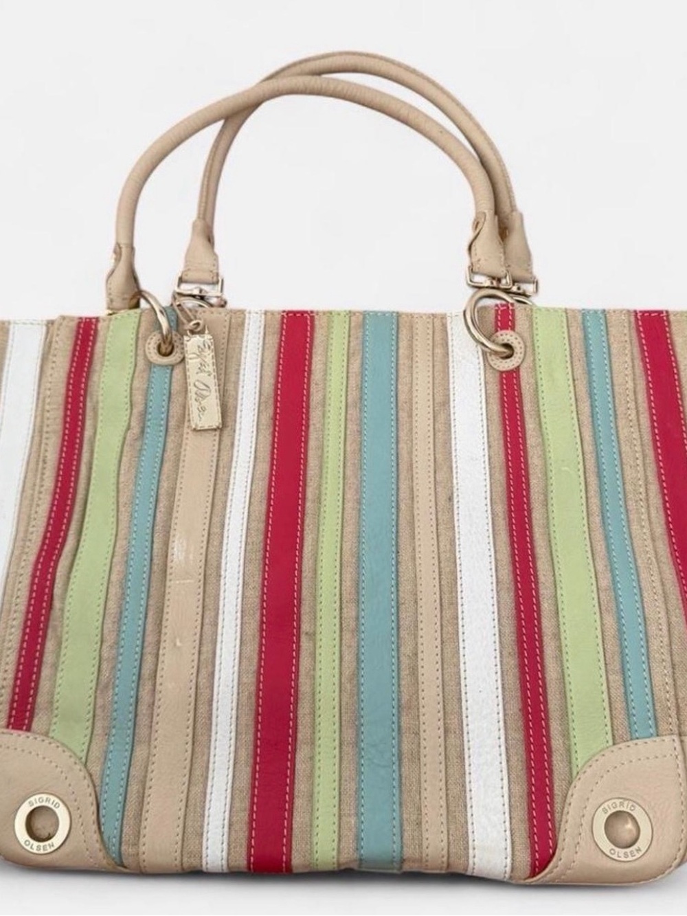 Sigrid Olsen Multi-Color Stripe Tote Bag